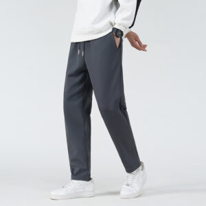 Men's Sweatpants for Fall/Winter Long-Length Loose-Fit joggers Elastic Waistband with Cuffed Legs Warm-Weather Pants Outdoor Wear