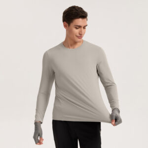 Men's New Winter Style Sports Long-Sleeve Outdoor Running Casual Activewear Top High-Stretch Thermal T-Shirt