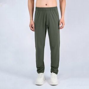 New Ice-Silk Pants: Premium Design Men's Athletic Pants with Cuffed Legs for Running & Fitness Cooling Effect Versatile Style