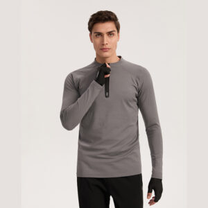 1/4-Zip Sports Long-Sleeve ,midlayer for Men Fall/Winter Sweatshirt Workout Shirt Running and Training