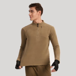 1/4-Zip Long-Sleeve midlayer for Men Sweatshirt Ori-Fleece Warm and Skin-Friendly Top Outdoor Winter