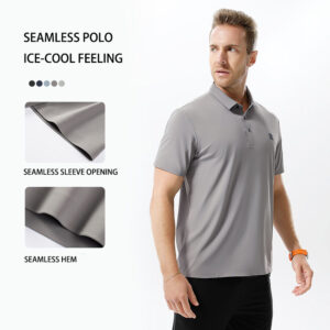 New Polo Short-Sleeve Shirt Ice-Silk Collared Sports Casual Loose-Fit