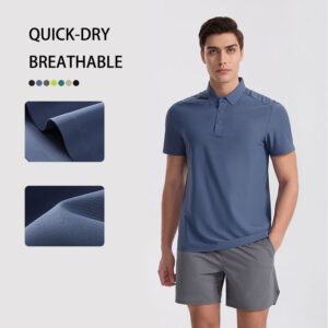 Summer New Arrival Business Polo Shirt for Men Premium Golf Quick-Dry Shirt with Stand Collar
