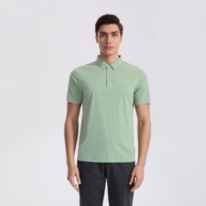 2025 New Polo Shirt for Men Cool-Touch Skin-Friendly Collar, Seamless Heat Breathable Short-Sleeve Top