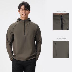 Men's Solid Color Hooded Sweatshirt with Pockets