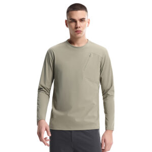 Men's long sleeve round neck t-shirt autumn winter warm keep