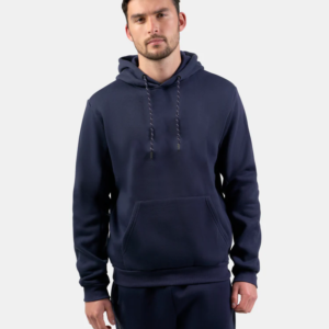 Customize hoodie with kangaroo pocket rib hem and sleeve cuff