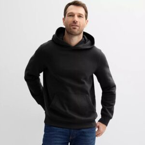 Customize Men's hoodie with kangaroo pocket rib hem and sleeve cuff