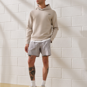 Customize solid Men's hoodie with pocket rib sleeve cuff and hem