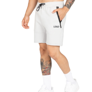 Men's sweat short special cut and zipper pockets