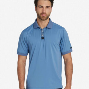 Men's Polo Contrast rib color collar and sleeve cuff